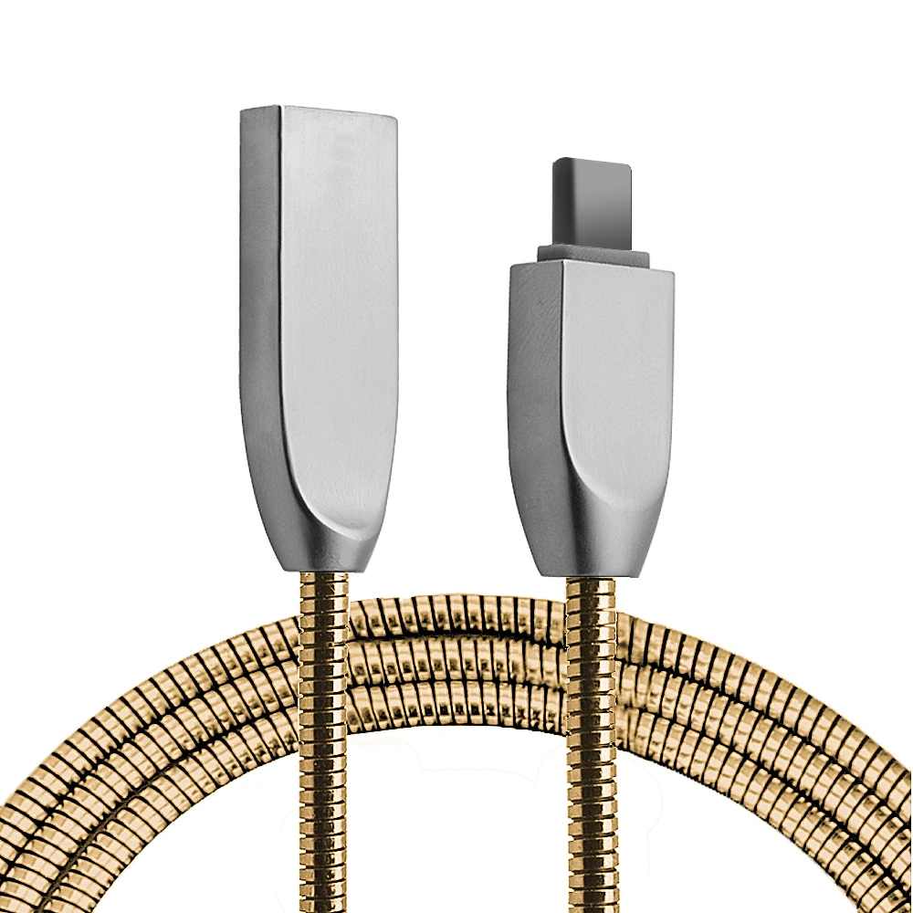 Ally Usb Type-C Zinc Alloy Dayanıklı 2,4 A Metal Usb Kablo-(1903)