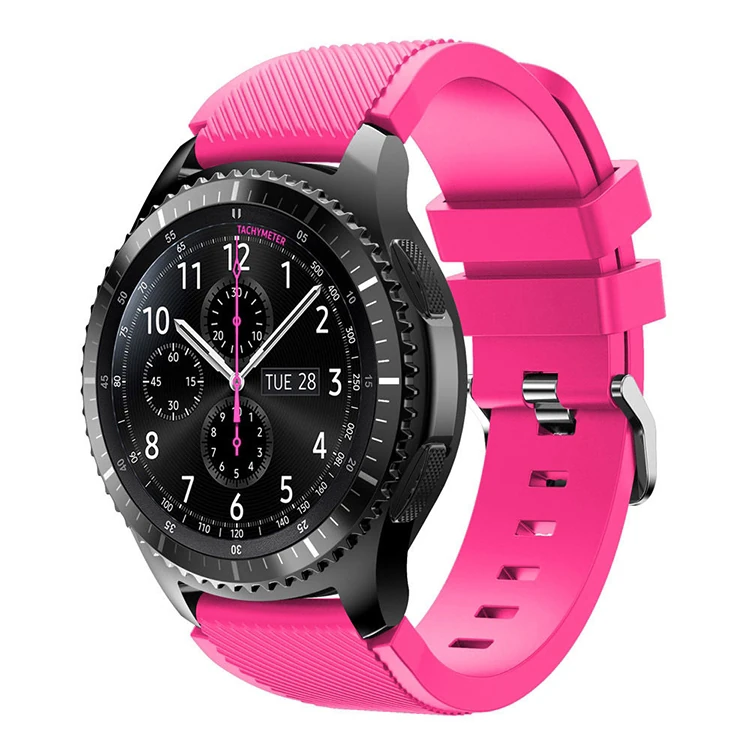 22MM Gear S3 Watch 4 -GT2 GT2E 46MM Kayış,Kordon Silikon Kayış Kordon-(1903)
