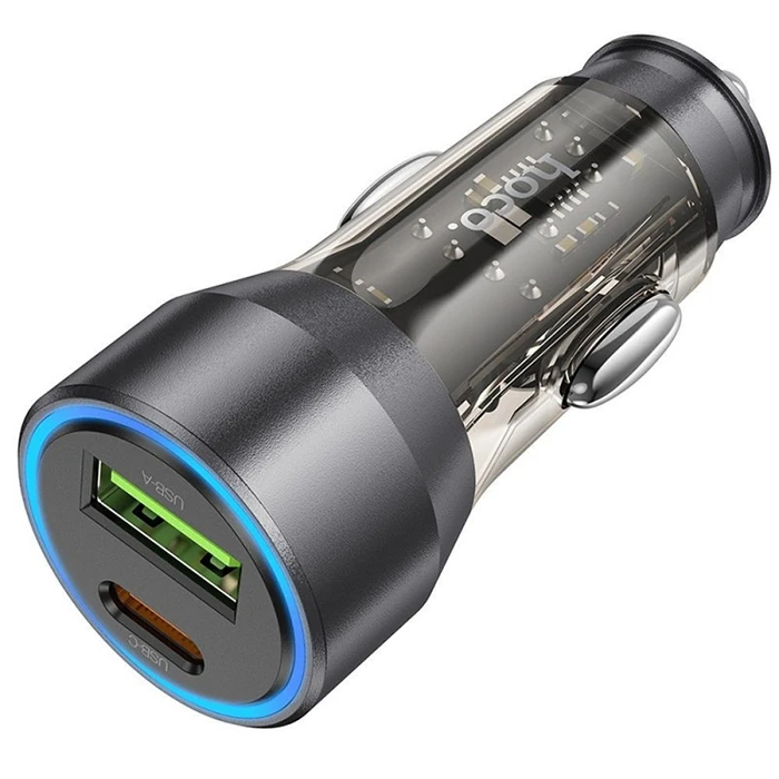 HOCO NZ12A Action PD43W USB + Type-C Hızlı Şarj Araç Çakmaklı Şarj Aleti-(1903)