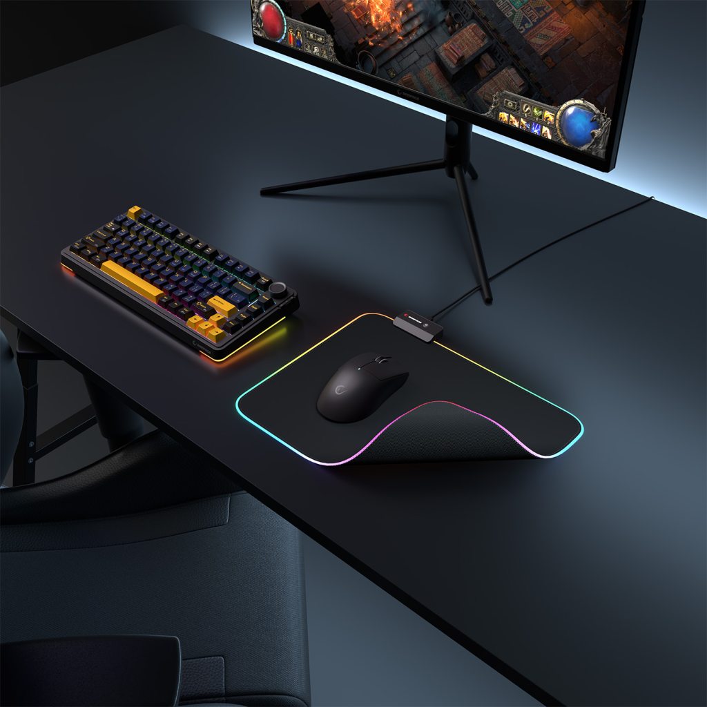 Rampage MP-23 BLITZ M RGB 252x328x3mm RGB Led Gaming MOUSE PAD (Siyah)(1923) 4