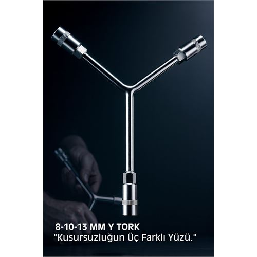Y-Tipi 3'lü Lokma Anahtar - Yüksek Mukavemetli Krom Vanadyum Çelik - Bisiklet ve Motor Bakım Kiti 