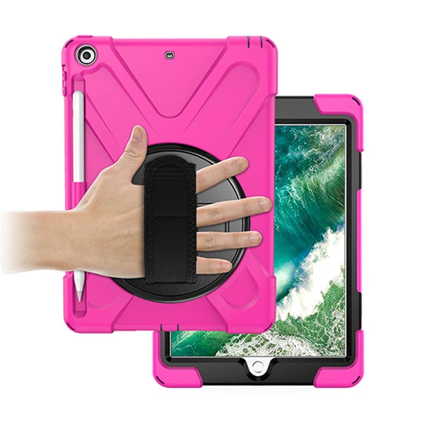 İPad 9.7,2017 İPad 9.7 2018 Kalem Yerli Standlı Zırh Kılıf/shockproof case-(1903)