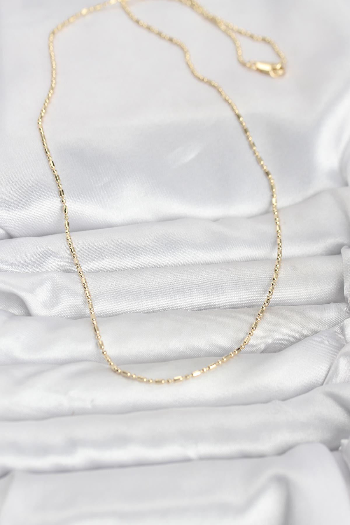 CM 14K Gold Renk Zincirli 60 cm Kadın Kolye 5886