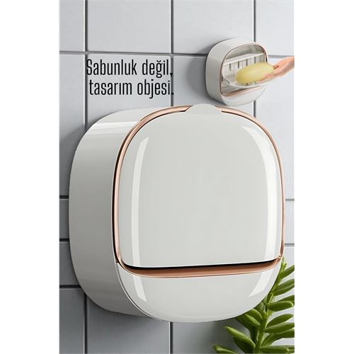 HSNET Tasarım Obje Sabunluk - Kendinden Yapışkanlı Sabunluk 