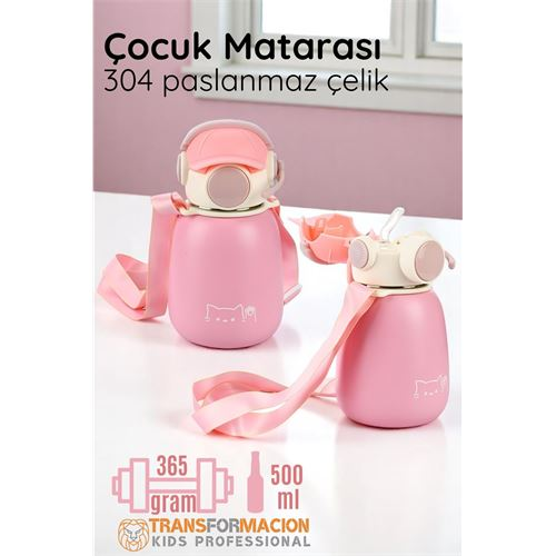 HSNET Inox Çelik Hafif Çocuk Matarası 500 ml KAPASİTELİ 