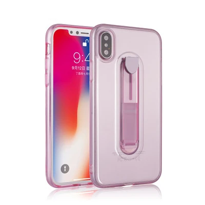 İphone X Xs Selfie Yüzüklü Şeffaf Silikon Kılıf-(1903)