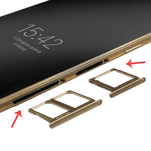 Ally Samsung Galaxy C9 Pro İçin Sim Hafıza Kart Kapağı-(1903)