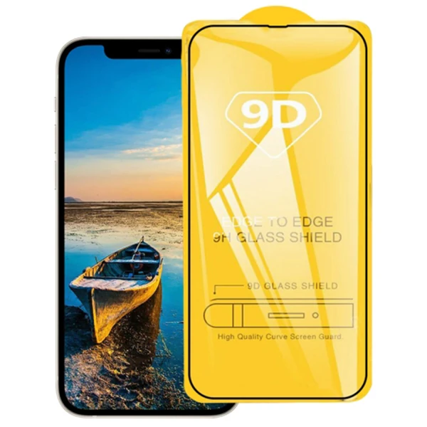 Ally iPhone 13 Pro Max 6.7 Full Glue-Tempered Cam Ekran Koruyucu-(1903)