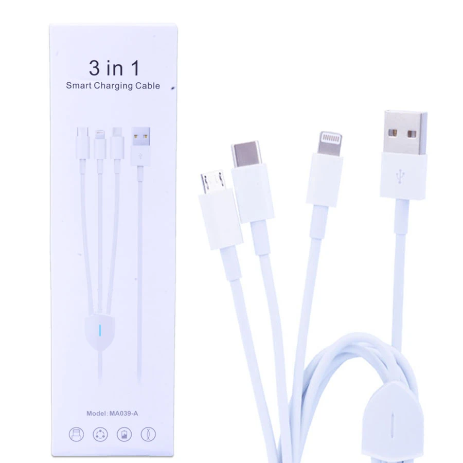 Ally Ma039-A Usb-Type-C, Micro Usb & Lightning 3in1 Usb Kablo-(1903)