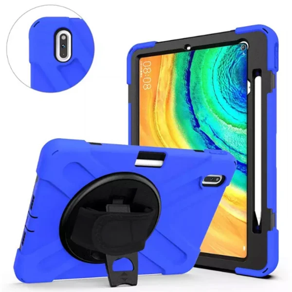 Huawei MatePad Pro 10.8 Kılıf Shockproof 3 Katmanlı Standlı Zırh Kılıf-(1903)