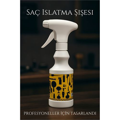 HSNET Berber Kuaför Saç Islatma Şişesi 500 ml Valf Sistemli, Geniş Alanlı Sis Püskürtme | Tek Sıkışta Maksimum Etki 