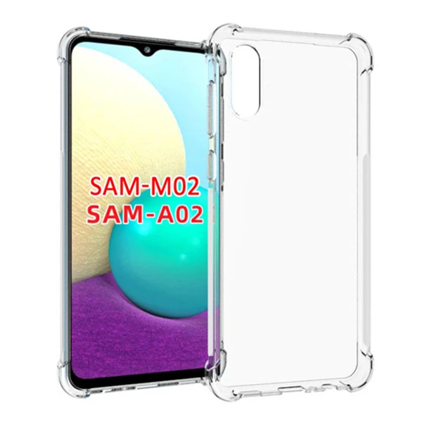 SM Galaxy A02 - M02 Anti-Drop Shockproof Darbe Emici Silikon Kılıf-(1903)
