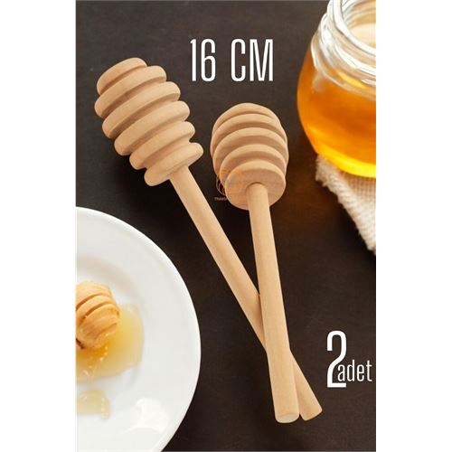 HSNET Bal Kaşığı Ahşap Uzun 16 CM Bal Damlatıcı Kaşık 2 ADET 