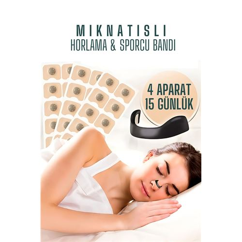 HSNET Manyetik Burun Bandı - Sporcu Burun Bandı - Horlama Önleyici Azaltıcı - 4 Farklı Boyut 