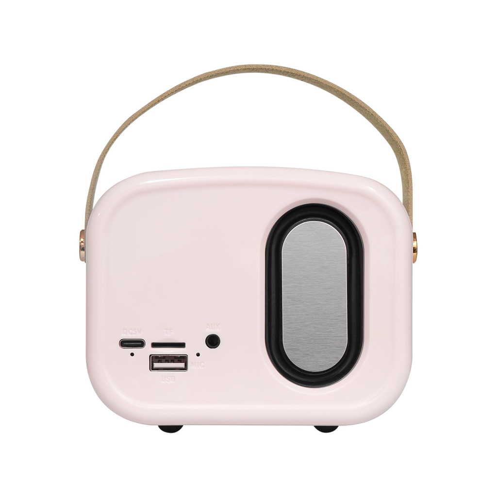 MIKADO MD-24BT Echoes Pembe 3W Taşınabilir USB/TF Kart/Bluetooth 800mAh Klasik Retro Müzik Kutusu(1923) 4