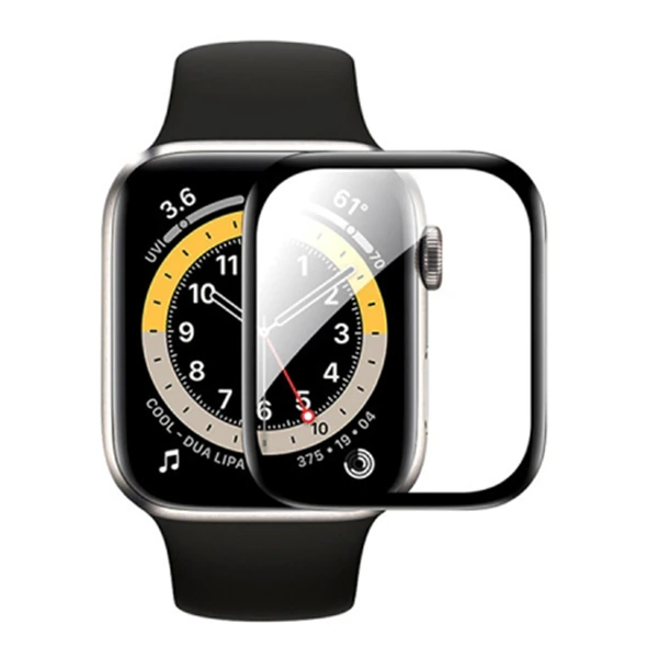 Apple Watch 7-8 41mm 3D PMMA Kavisli Full Cam Ekran Koruyucu PET-(1903)