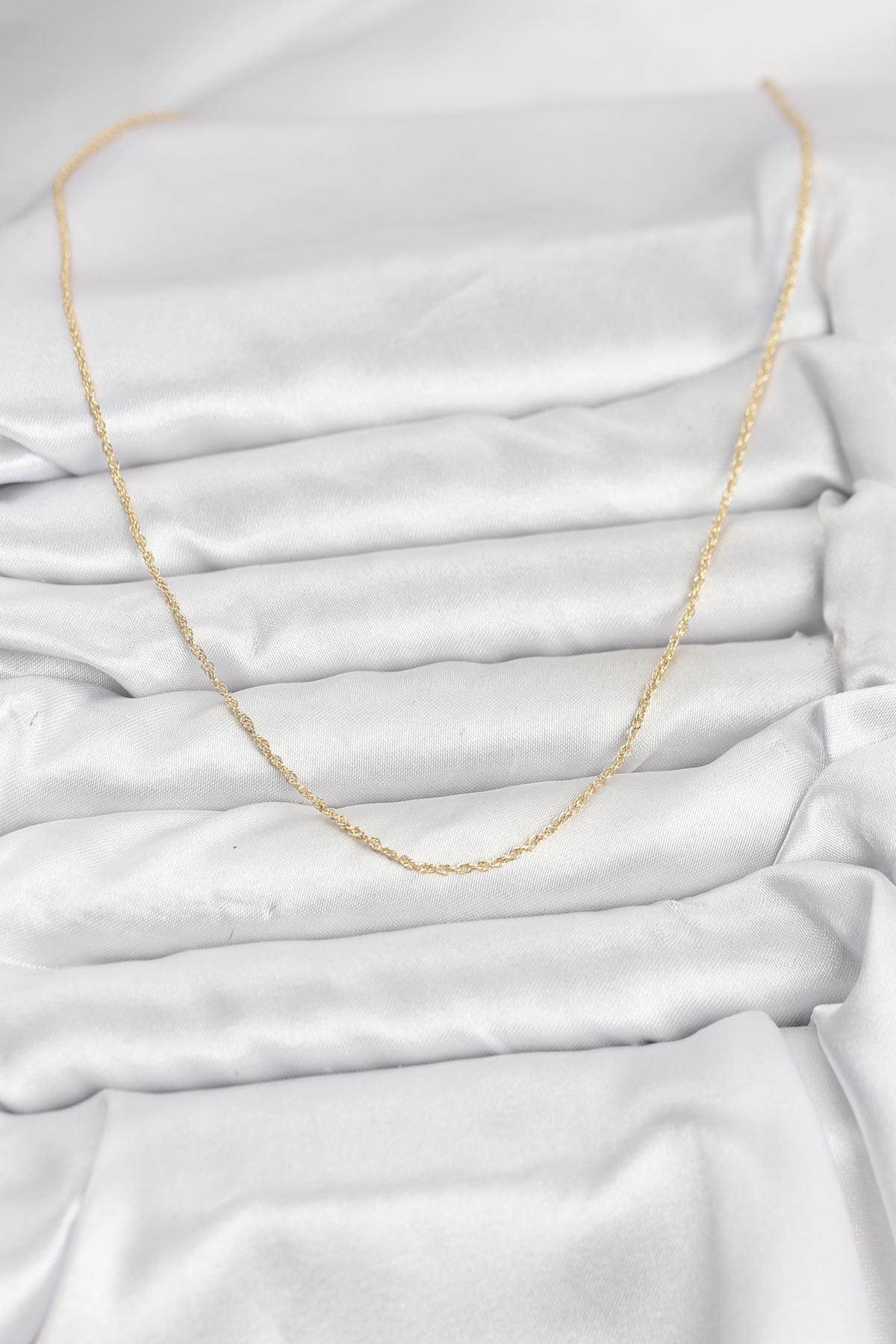 CM 14K Gold Renk Burgu Model 60 cm Kadın Kolye 5886