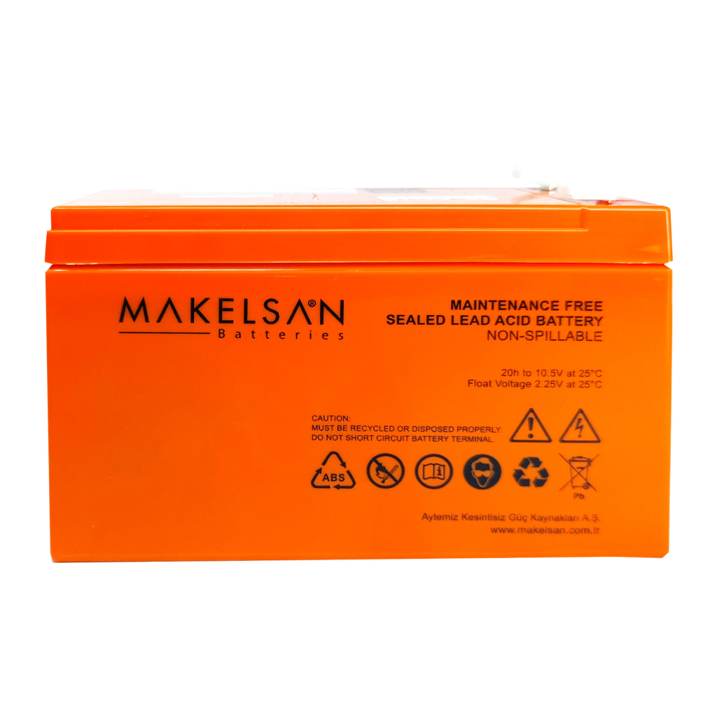 MAKELSAN 12V 9Ah Bakımsız Kuru Akü. UPS için Uygundur.(1923) 2