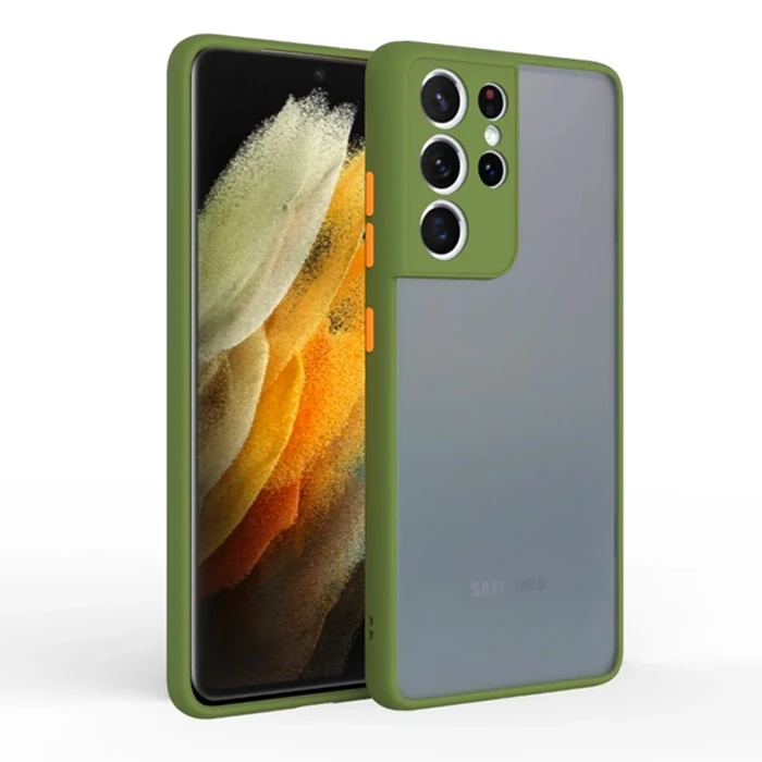 SM Galaxy S21 Ultra Ultra Kamera Korumalı Premium Silikon Kılıf-(1903)