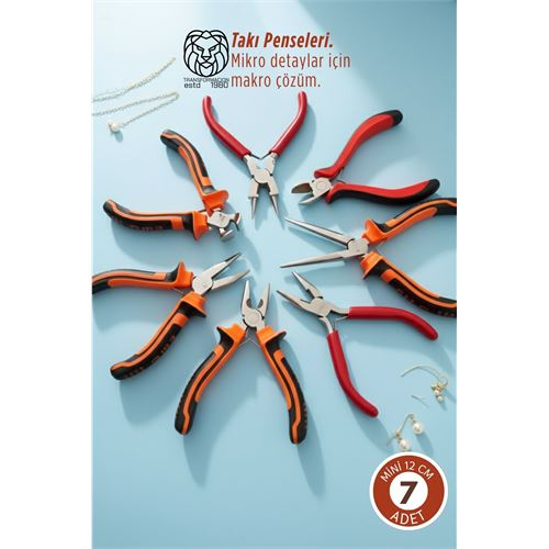 7'li Profesyonel Takı Tasarım &amp; Hobi Pense Seti (Hassas İşçilik Kiti) 