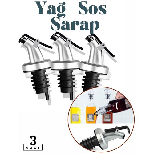 Şişe Tıpa Dağıtıcı Akış Seti 3'lü BiancoLilla Design 