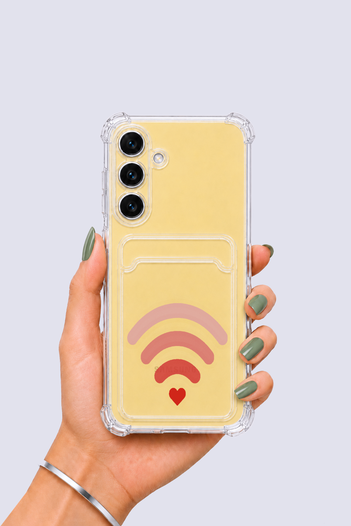 Samsung Galaxy S24 FE Kartlıklı Aşk Sinyali Desenli Kılıf