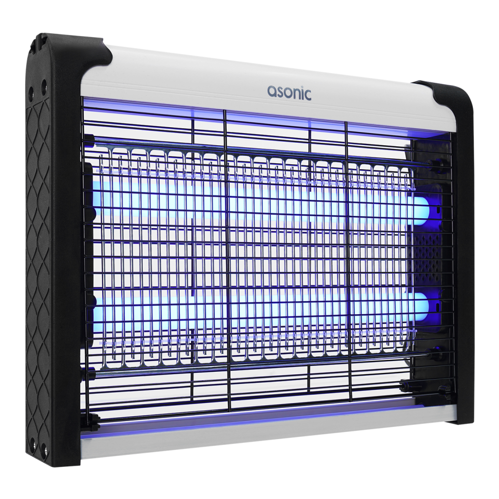 ASONIC AS-A28 Siyah 4W 2000V Masaüstü Zincir Askılı 2adet UV Mor Işıklı Siyah Kasa Sinek Öldürücü(1923)