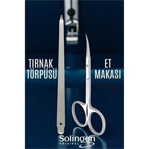 HSNET Tırnak Eti Makası Kavisli ve Profesyonel Çelik Törpü SETİ 