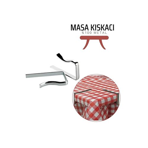 HSNET Masa Örtüsü Klipsi - Metal Masa Kelepçesi Masa Örtüsü Sabitleyici 4 ADET 
