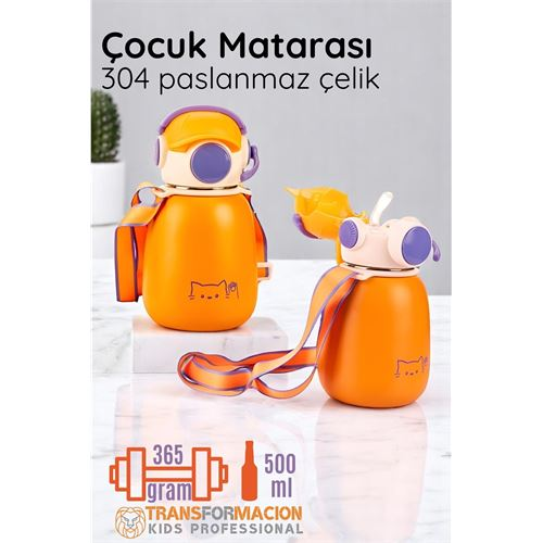 HSNET Inox Çelik Hafif Çocuk Matarası 500 ml KAPASİTELİ 