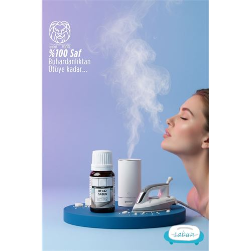 %100 Saf Beyaz Sabun Esansı - 10 ml Hiper-Konsantre Oda ve Ütü Kokusu 