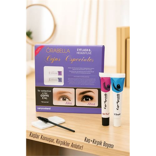 HSNET KAHVE Kaş ve Kirpik Boyası Profesyonel Orabella 