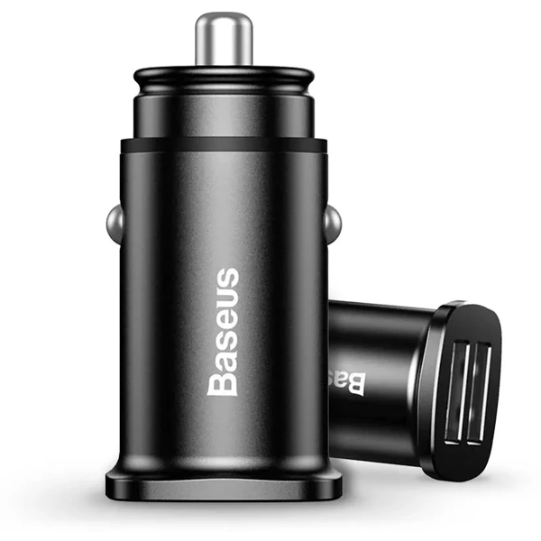 Baseus Square Metal 30W QC3.0 Dual Hızlı Araç Şarjı-(1903)