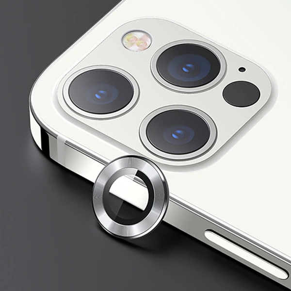 USAMS İphone 12 Pro Max 3D Metal Çerçeveli Kamera Lens Koruyucu-(1903)