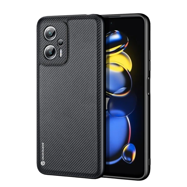 Dux Ducis Fino Serisi Xiaomi 11T Pro Plus, Poco X4 GT Kılıf Premium Dokuma Silikon Kılıf-(1903)
