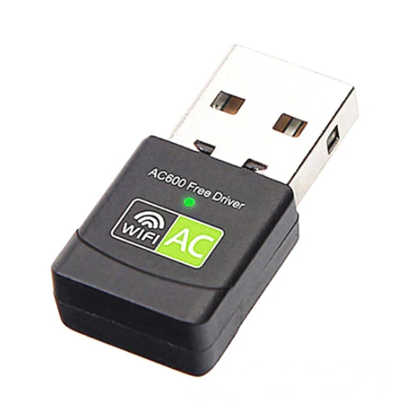 ALLY Çift Bant 600 Mbps 2.4 GHz +5 GHz USB Kablosuz Wifi Adaptör-(1903)