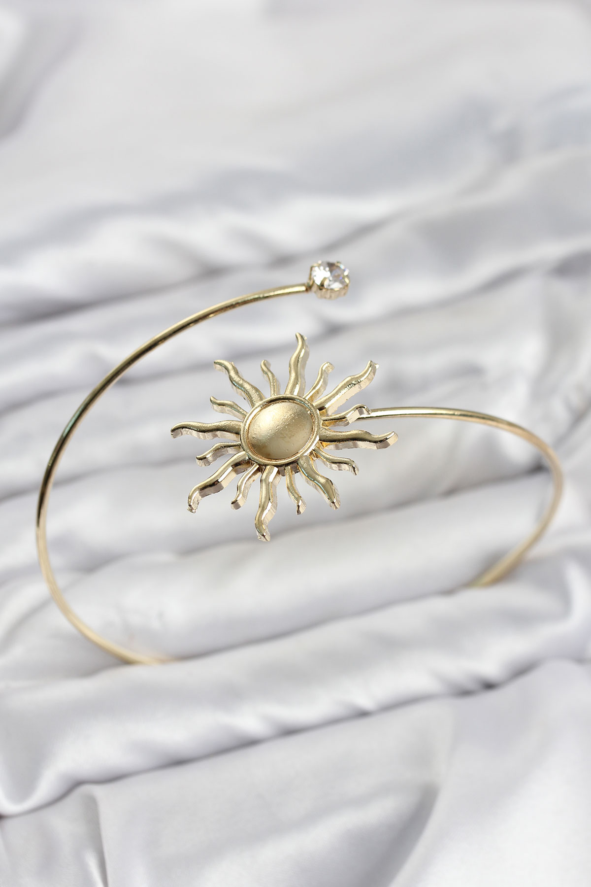 Pazu Bileklik Gold Renk Pirinç Güneş Model 5886