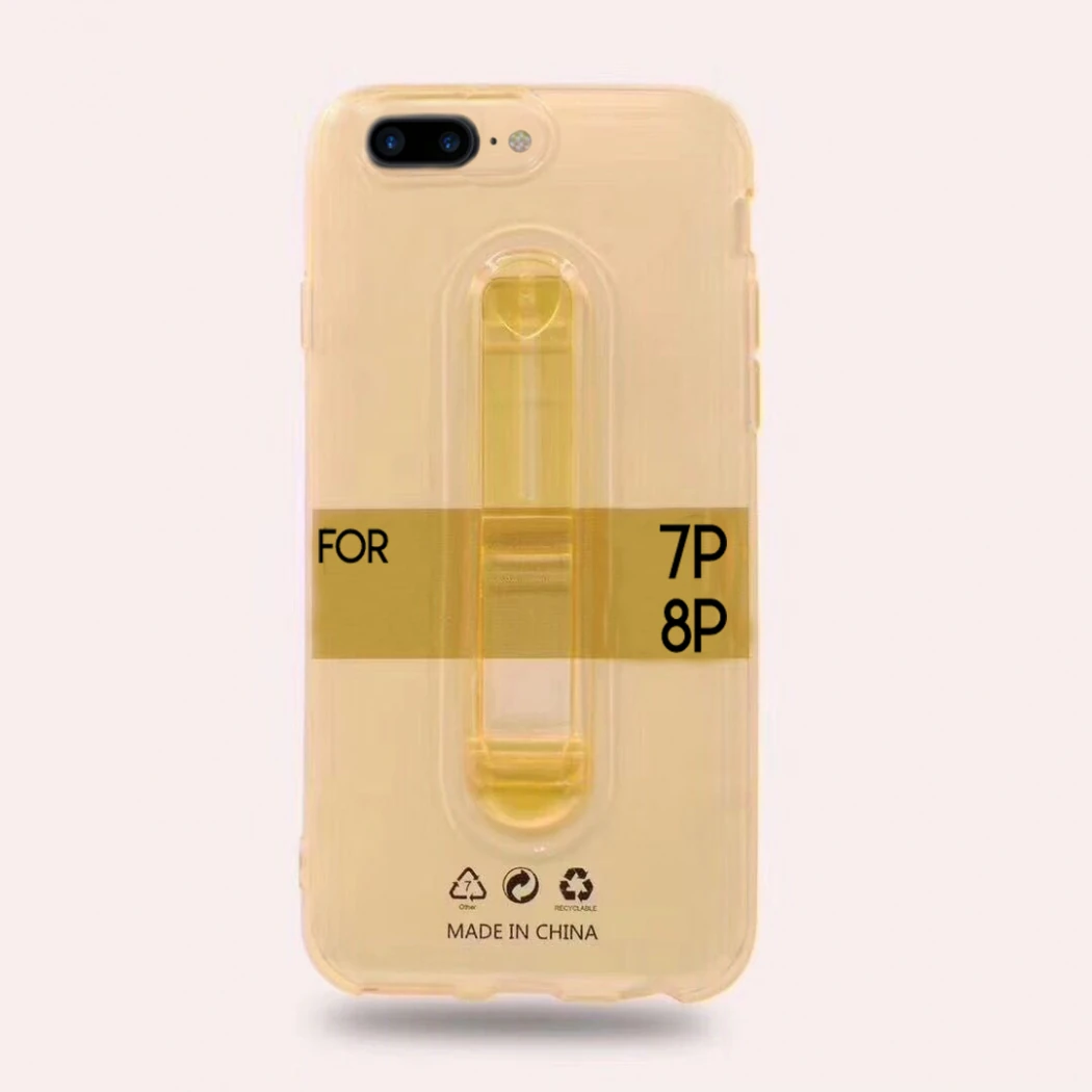 İphone 7 Plus,İphone 8 Plus Selfie Yüzüklü Şeffaf Silikon Kılıf-(1903)