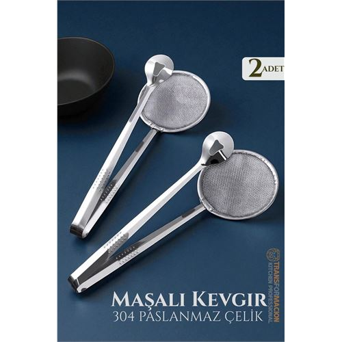 HSNET Maşalı Kevgir - Kızartma Maşası - Kızartma Süzgeci Multi 2 ADET 