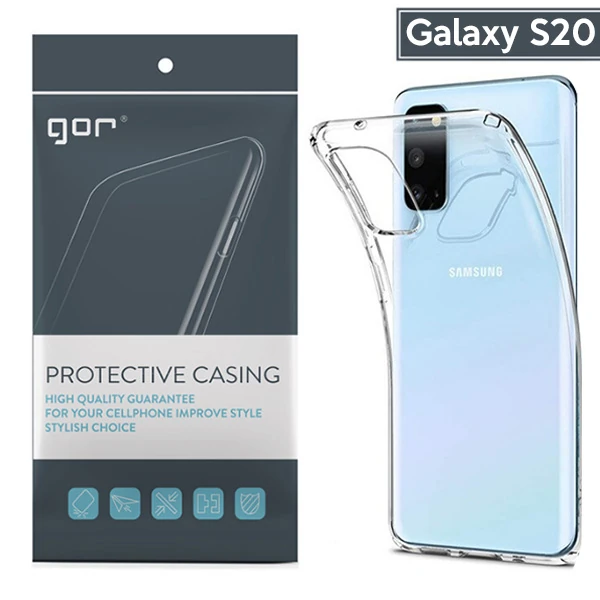 GOR Samsung Galaxy S20 Kamera Korumalı Ultra Slim Silikon Kılıf-(1903)