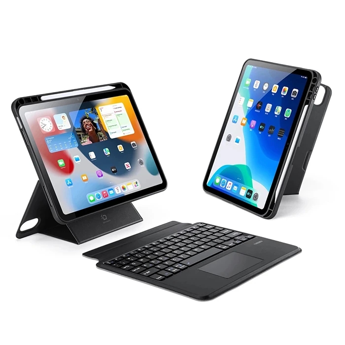 Dux Ducis iPad 10(2022) DK Series Kablosuz Bluetooth Klavye Touchpad Kılıf-(1903)