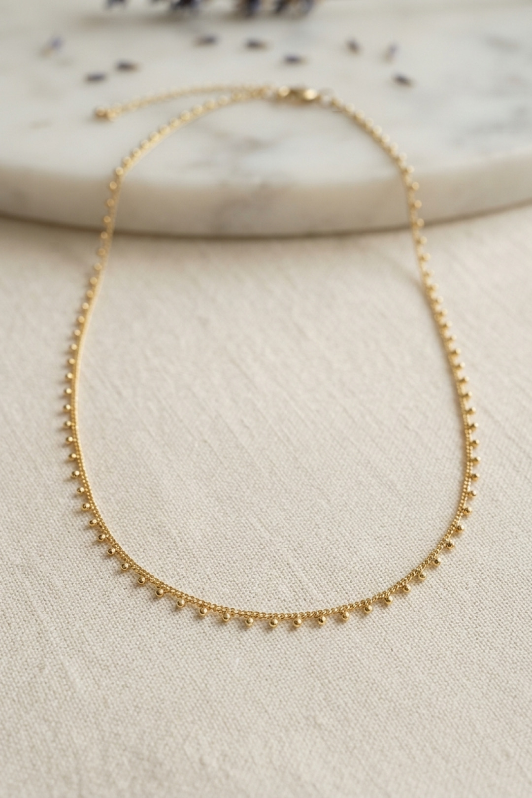 Gold Renk Topçcuk Model 60 cm Kadın Kolye 5886