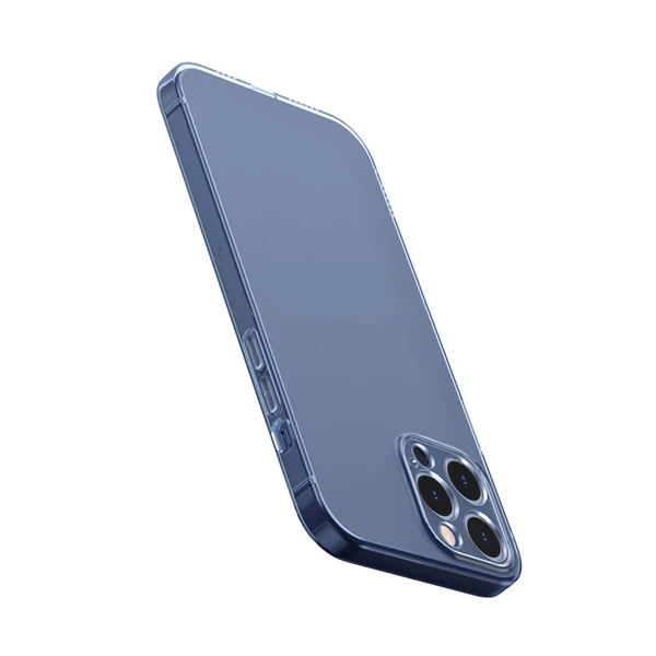 Baseus Simple Case İPhone 12 Pro Max 6.7 İnce Şeffaf Silikon Kılıf-(1903)