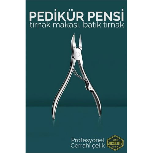 HSNET Pedikür Makası - Tırnak Makası - Batık Tırnak Makası Profesyonel Cerrahi Çelik 