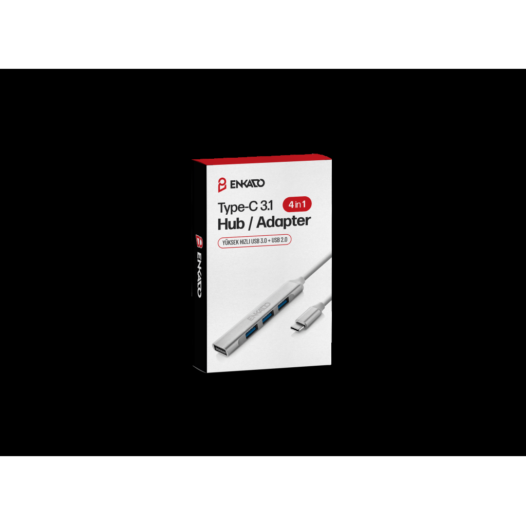 ENKADO EKD-TP50 Type-C to 3xUSB 2.0 1xUSB 3.0 Metal USB HUB(1923) 2