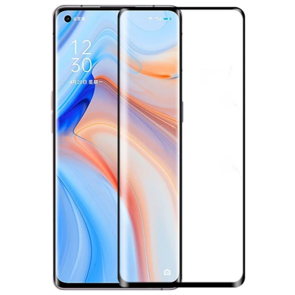 Oppo Reno4 Pro Full Glue 3D Tempered Cam Ekran Koruyucu-(1903)