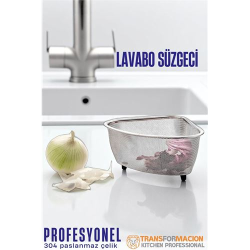 HSNET Lavabo Süzgeci -Lavabo Çöplüğü - Lavabo İçi Çöp Süzgeci 304 Paslanmaz Çelik 