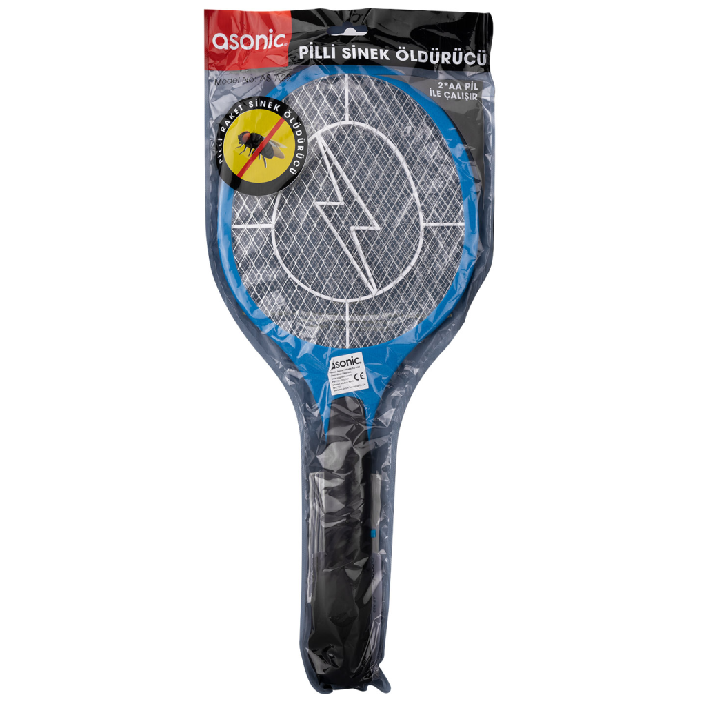 ASONIC AS-A22 Mavi 2000V Raket Tipi Kalem Pilli Sinek Öldürücü(1923) 5