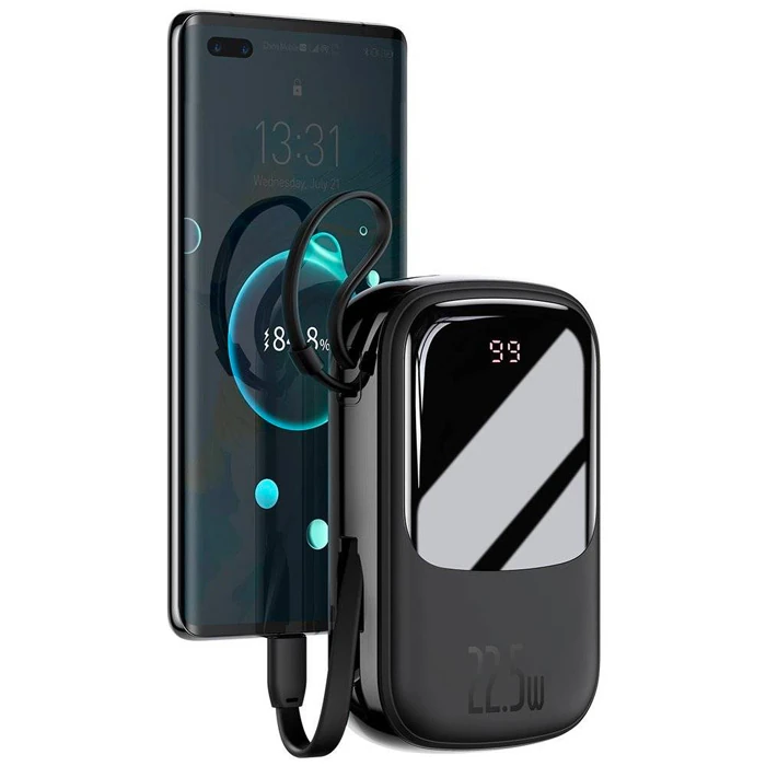 Baseus Qpow Pro Dijital Göstergeli 10000mAh 22.5W Hızlı Şarj Powerbank-(1903)
