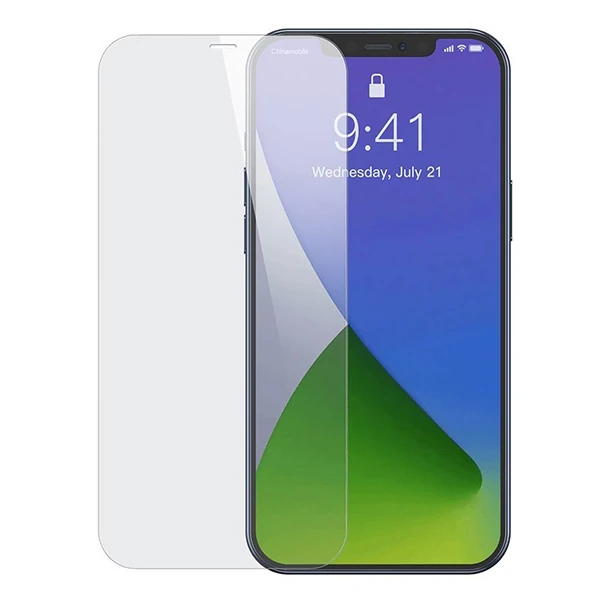 Baseus İPhone 12 Pro Max 6.7  0.3mm Ful Tempered Cam Ekran Koruyucu 2 Adet Set-(1903)